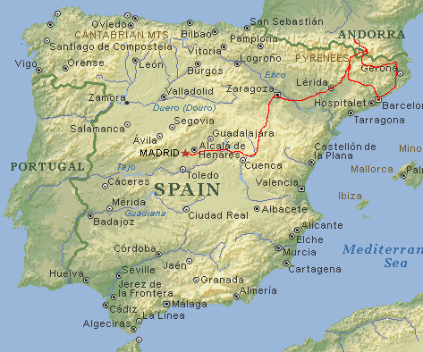 maps of france and spain. better map-reading skills